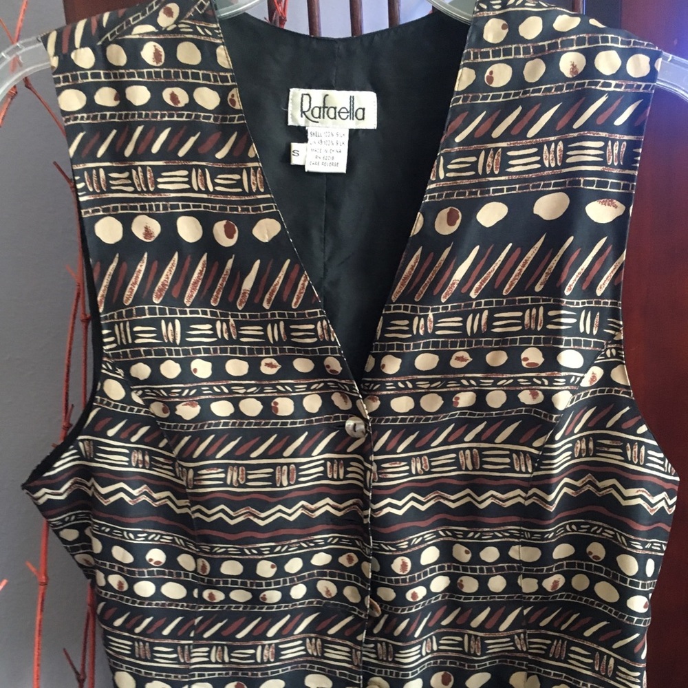 retro Multicolored silk vest